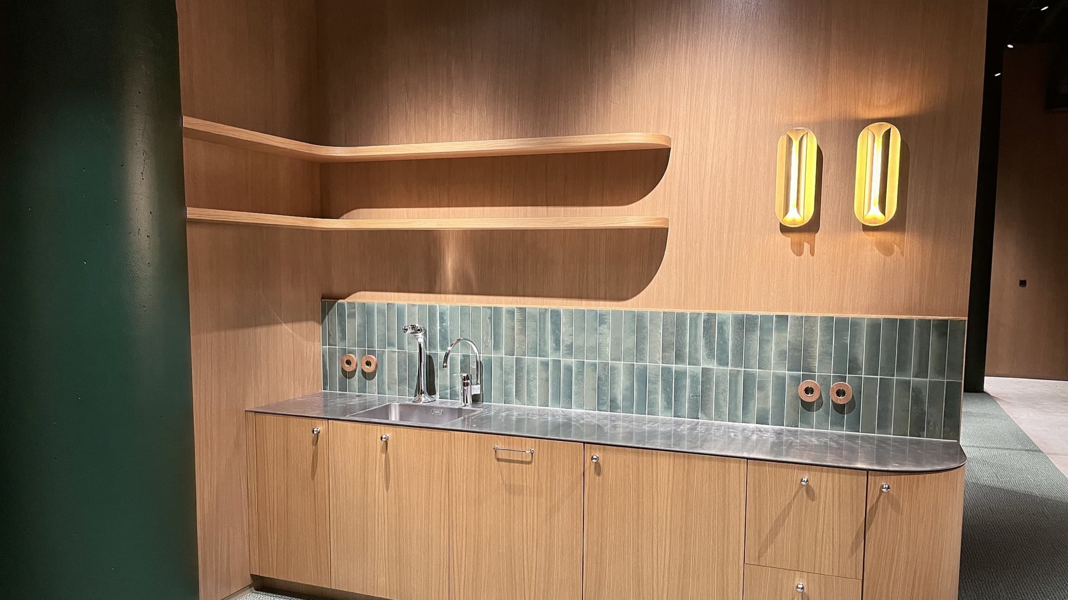 The kitchen in the lounge