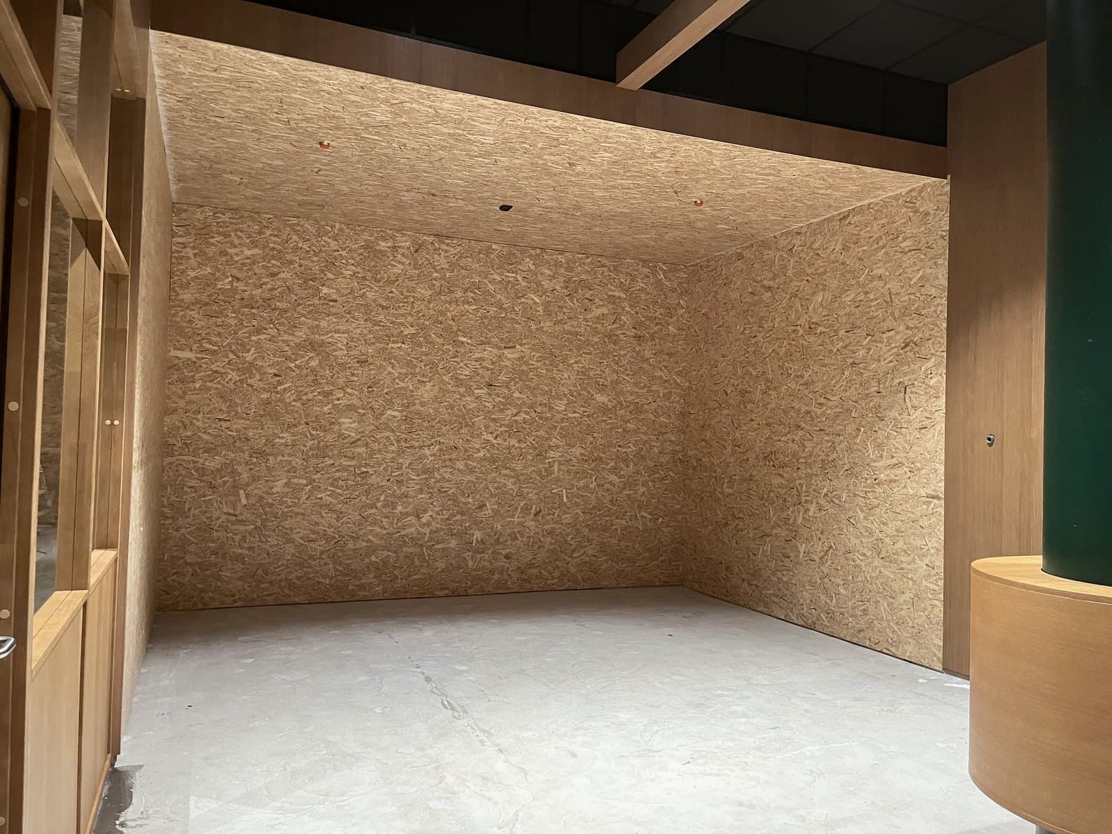The Studio bay, before Trackman